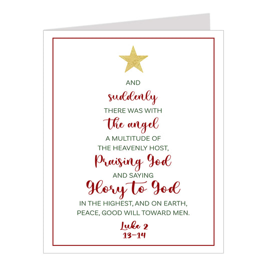 Glory to God Tree Christmas Card