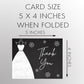 Winter Chalkboard Gown Thank You Card