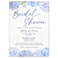 Hydrangea Bridal Shower Invitation