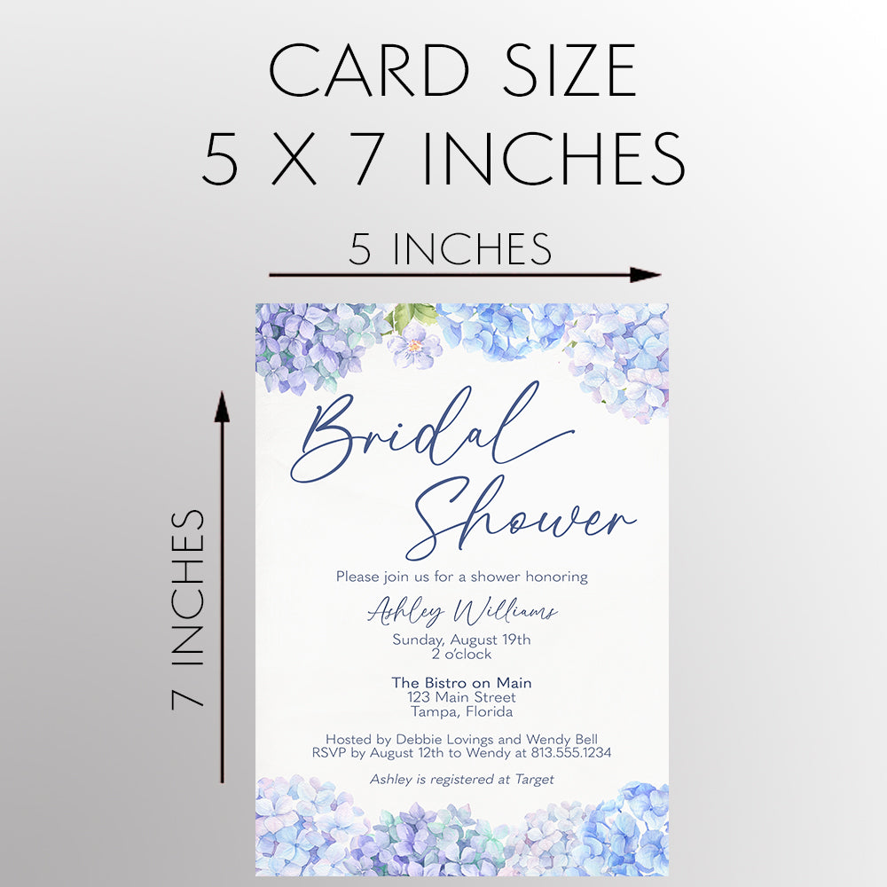 Hydrangea Bridal Shower Invitation