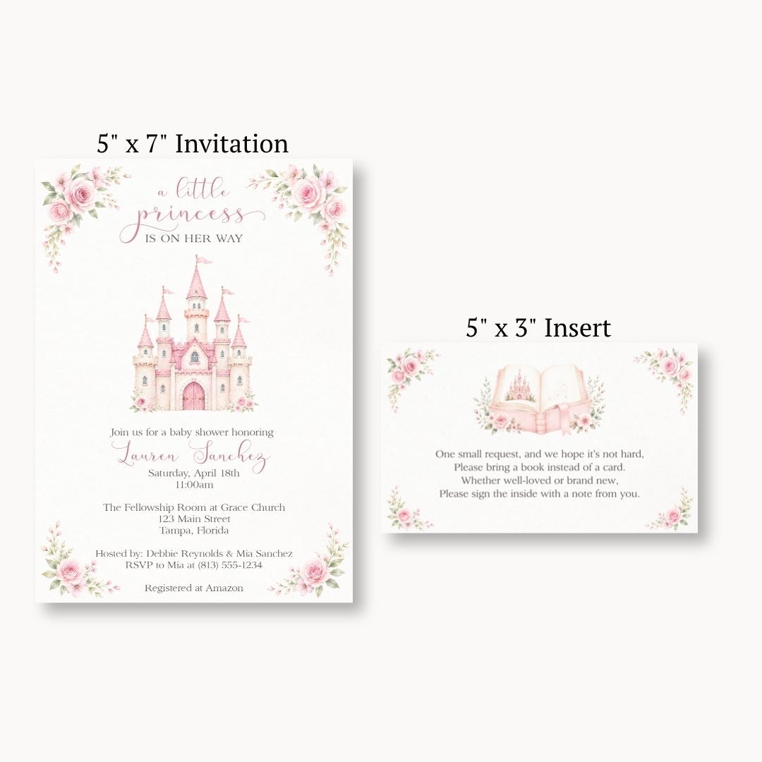 Pretty Princess Bring a Book Card