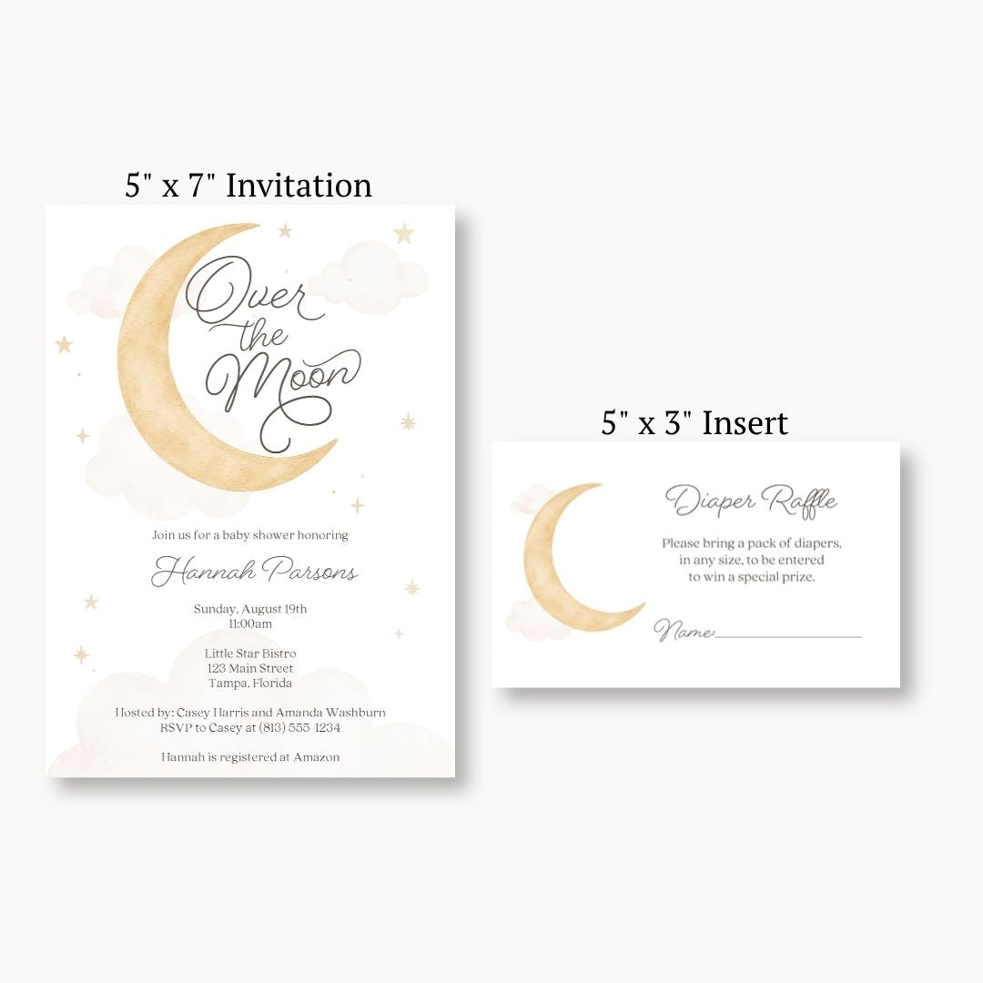 Over the Moon Neutral Diaper Raffle Ticket
