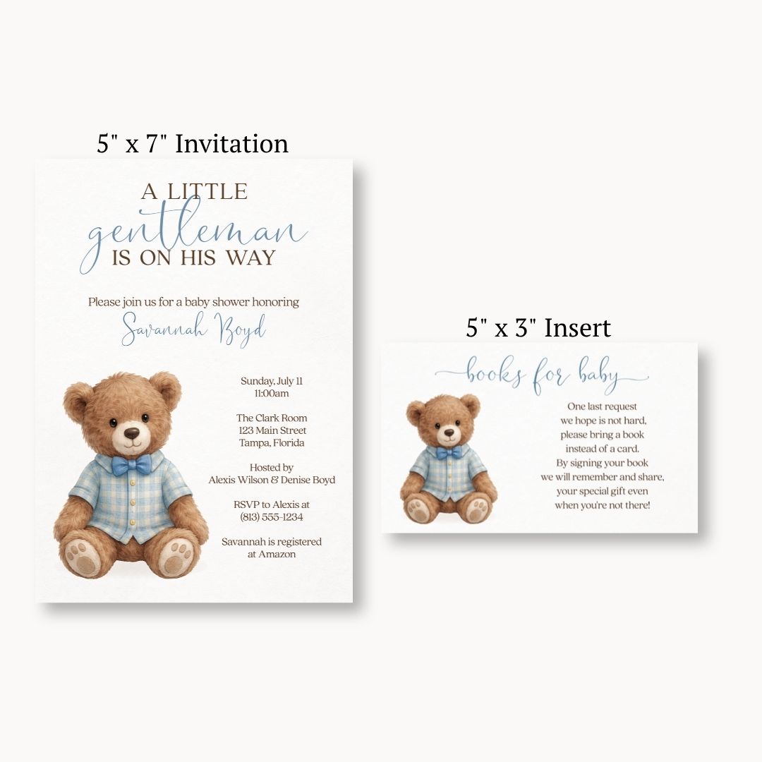 A Little Gentleman Bring a Book Card