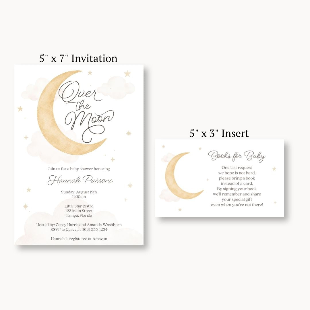 Over the Moon Neutral Bring a Book Card