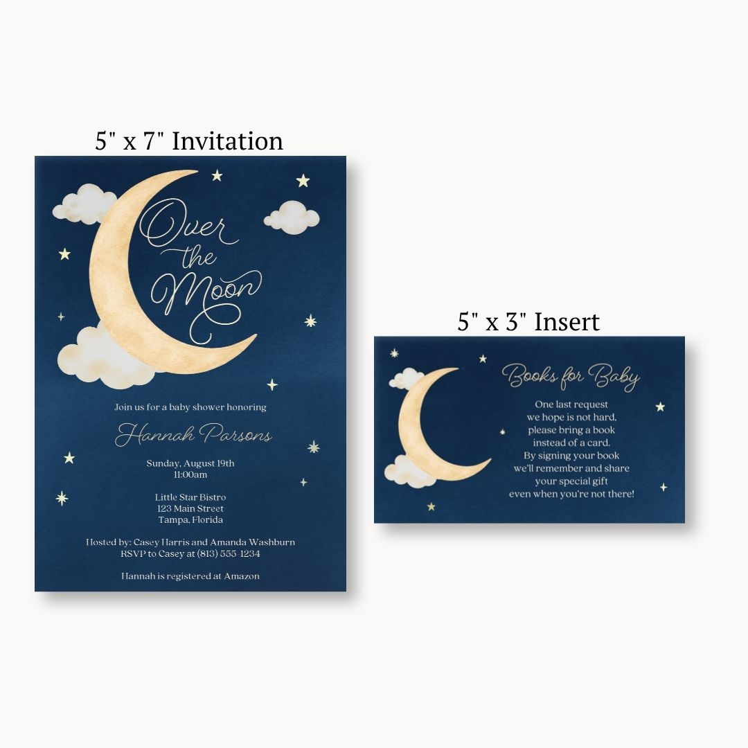 Over the Moon Bring a Book Card