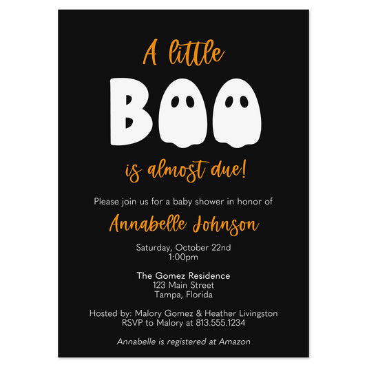 Little Boo Baby Shower Invitation