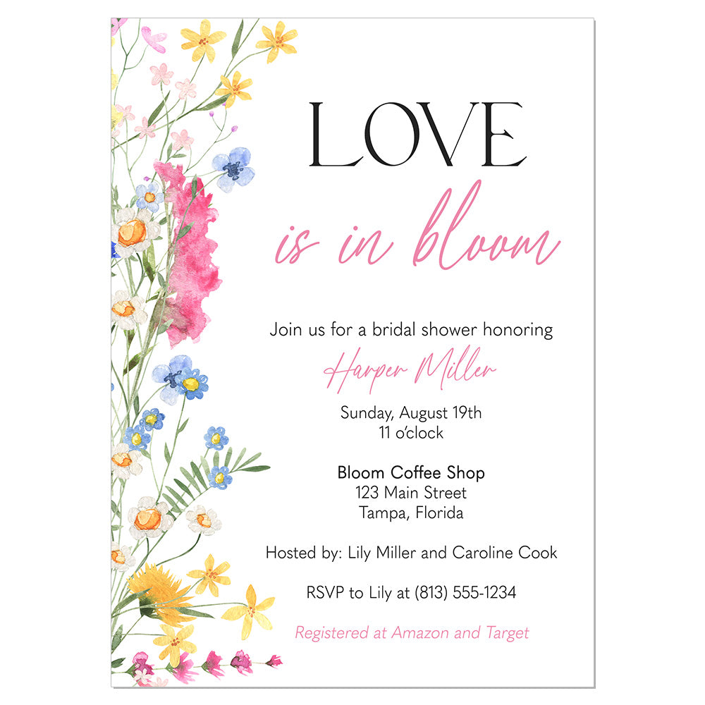 Love is in Bloom Invitation