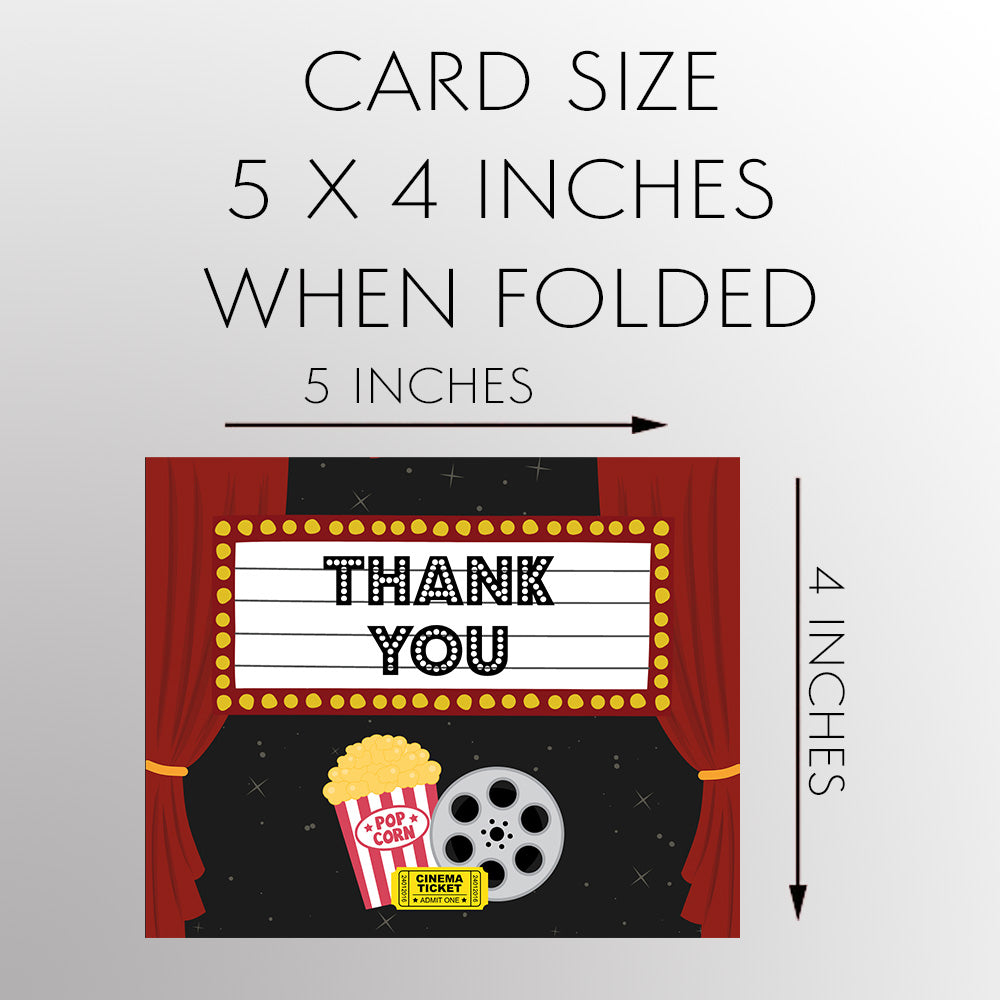Lights Camera Action Movie Thank You Card