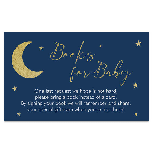 Over the Moon Navy Book Card