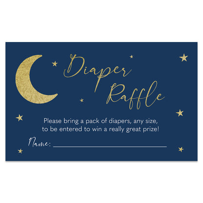 Over the Moon Diaper Raffle Ticket