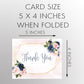 Navy & Blush Floral Thank You Card