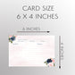 Navy and Blush Recipe Card