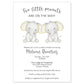 Twin Elephant Baby Shower Invitation