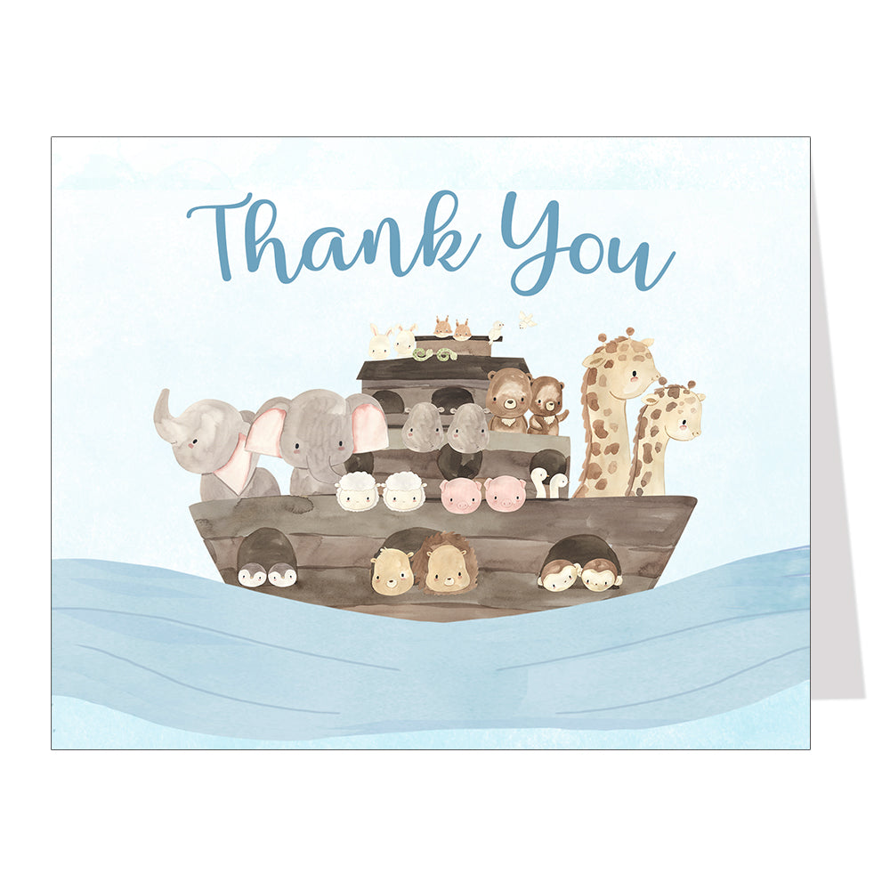 Watercolor Noah's Ark Thank You Card