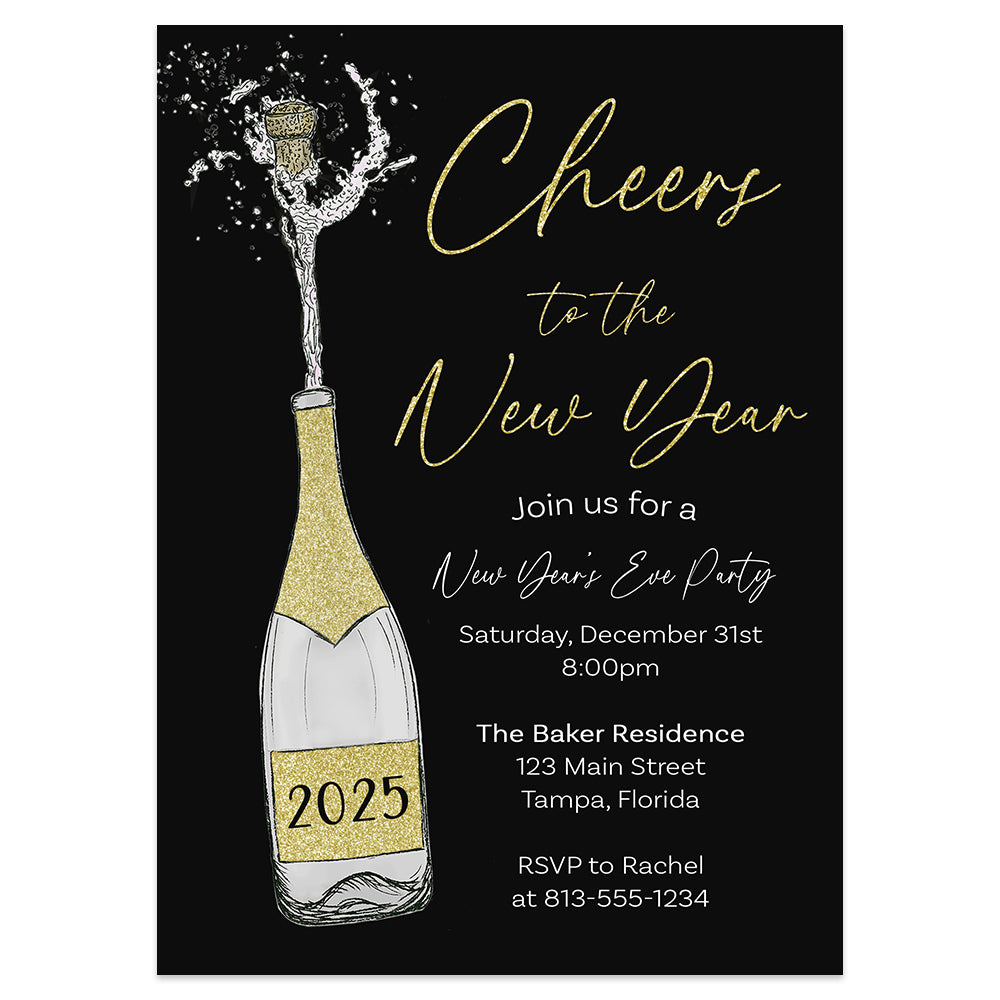 Cheers New Year's Eve Invitation