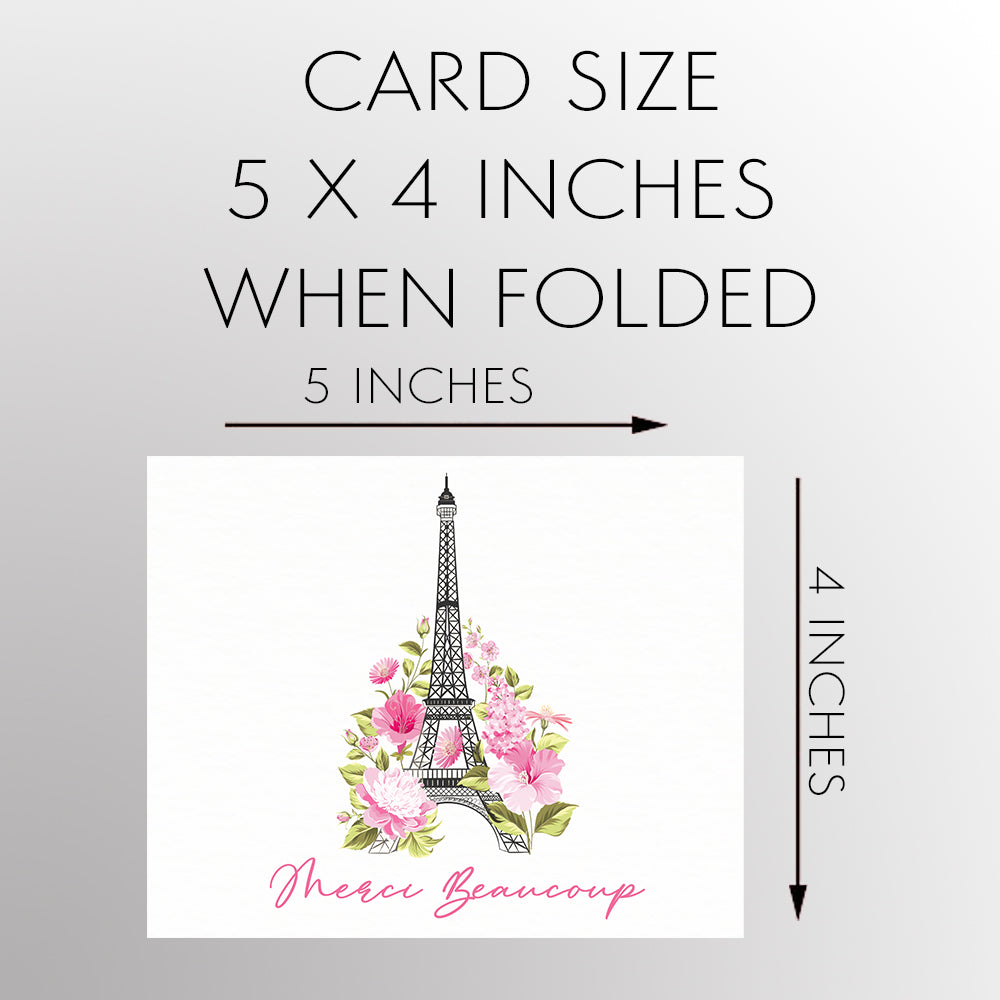 Paris Love Story Thank You Card