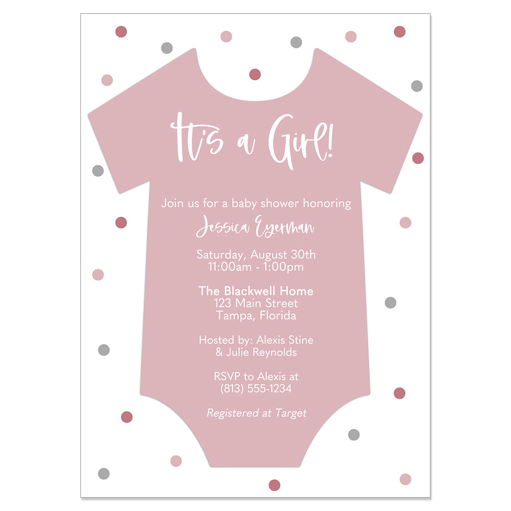 Bodysuit Baby Shower Invitation