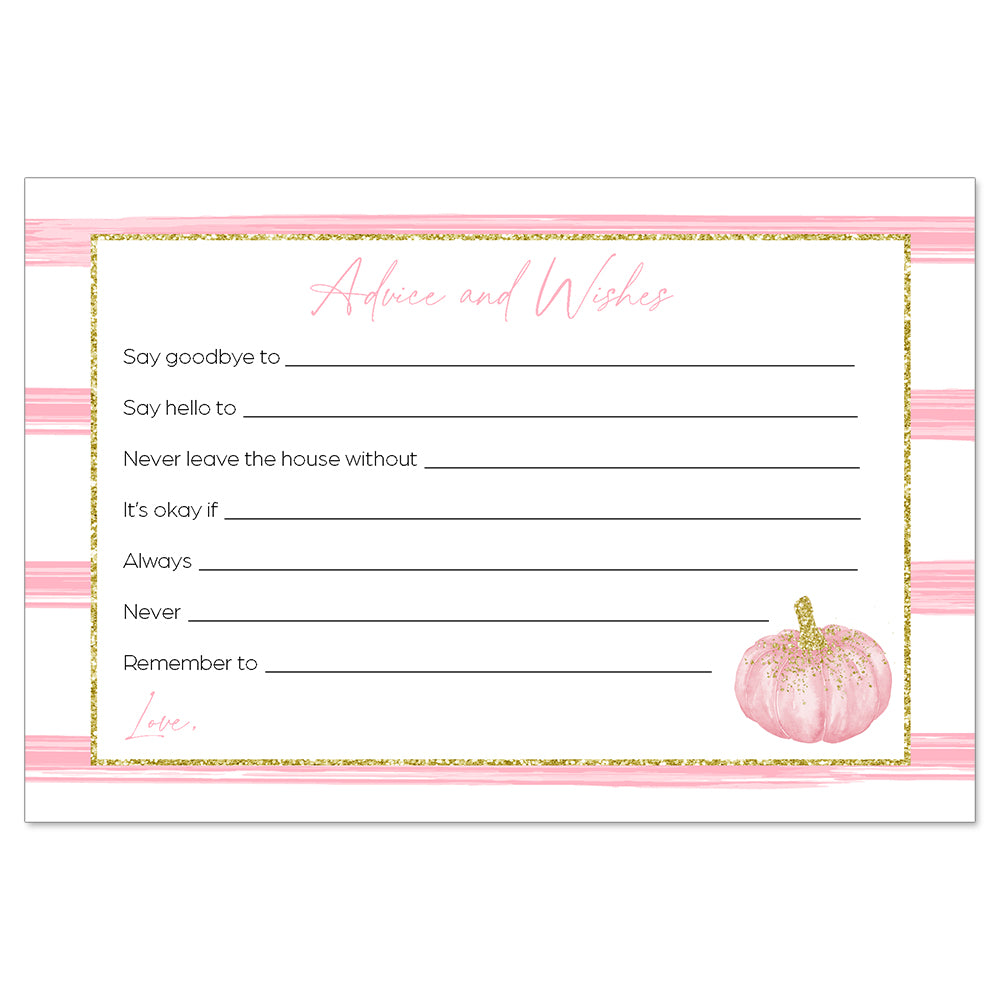 Sparkling Pumpkin Advice and Wishes Card