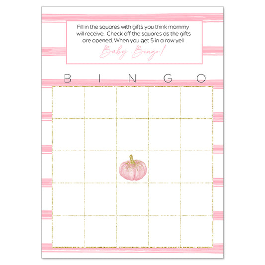 Sparkling Pumpkin Bingo Card