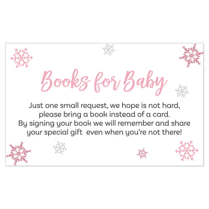 Little Snowflake Baby Shower Book Insert