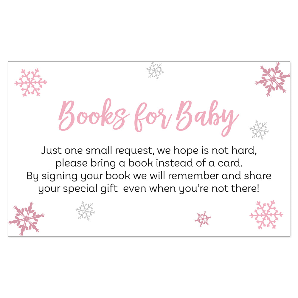 Little Snowflake Baby Shower Book Insert