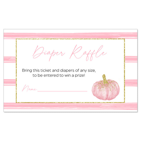 Sparkling Pumpkin Diaper Raffle Ticket