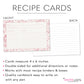 Pretty in Pink Recipe Card