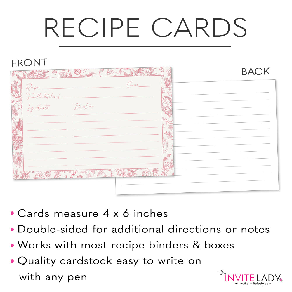 Pretty in Pink Recipe Card