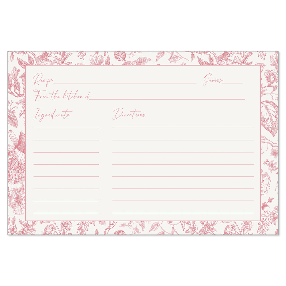Pretty in Pink Recipe Card