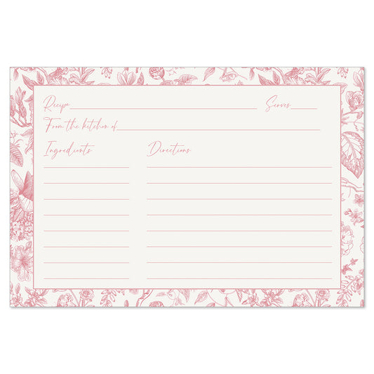 Pretty in Pink Recipe Card