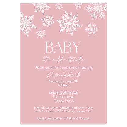 Winter Wonderland Baby Shower Invitation
