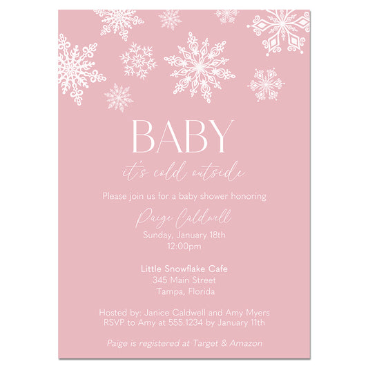 Winter Wonderland Baby Shower Invitation