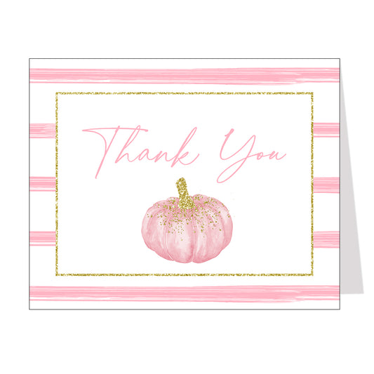 Sparkling Pumpkin Thank You Card