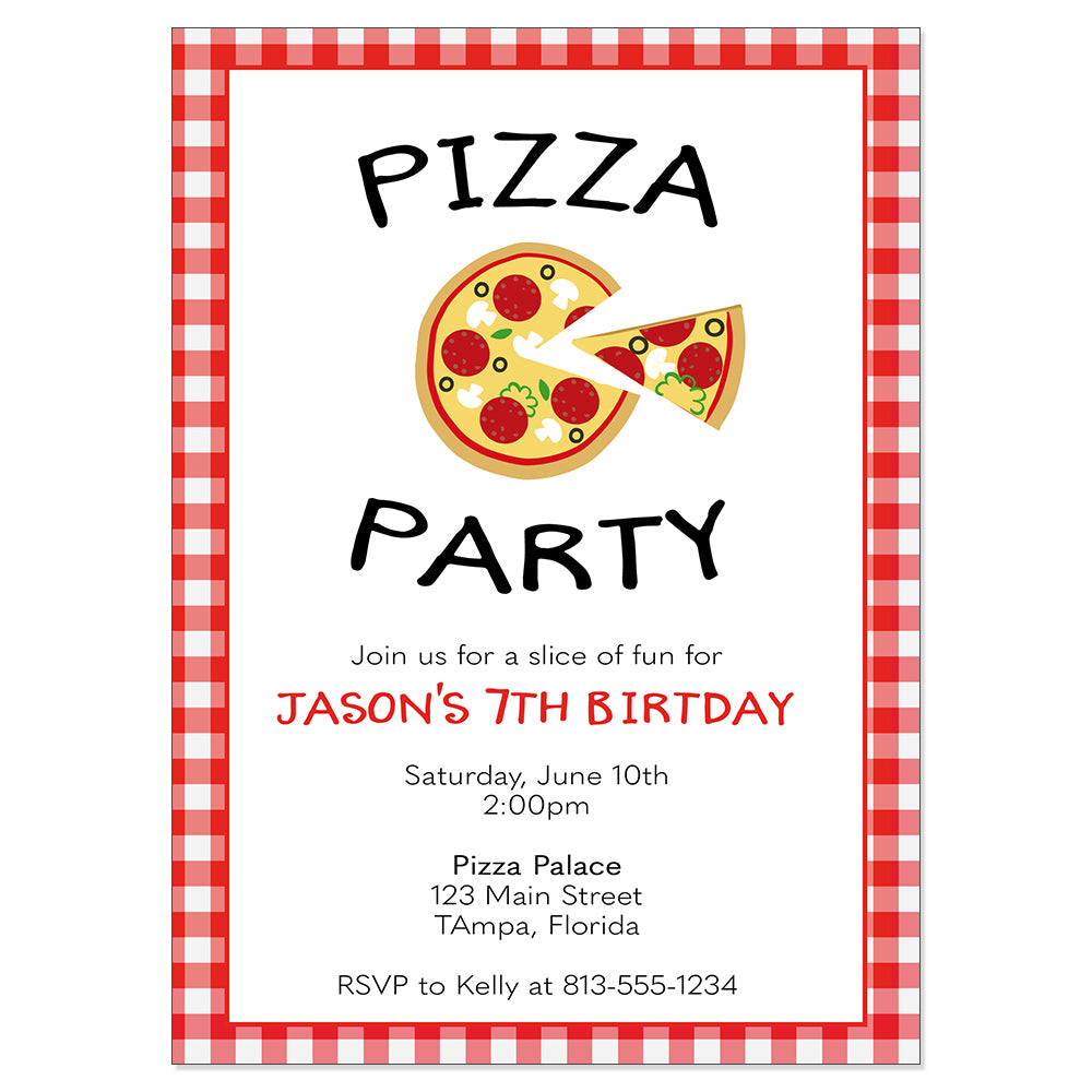 Slice Of Fun Birthday Party Invitation