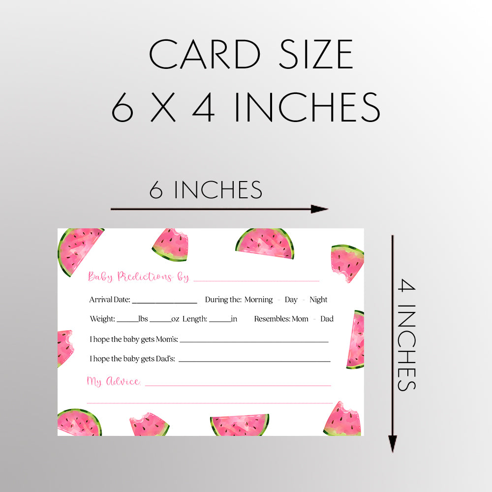 Watermelon Baby Shower Prediction Card