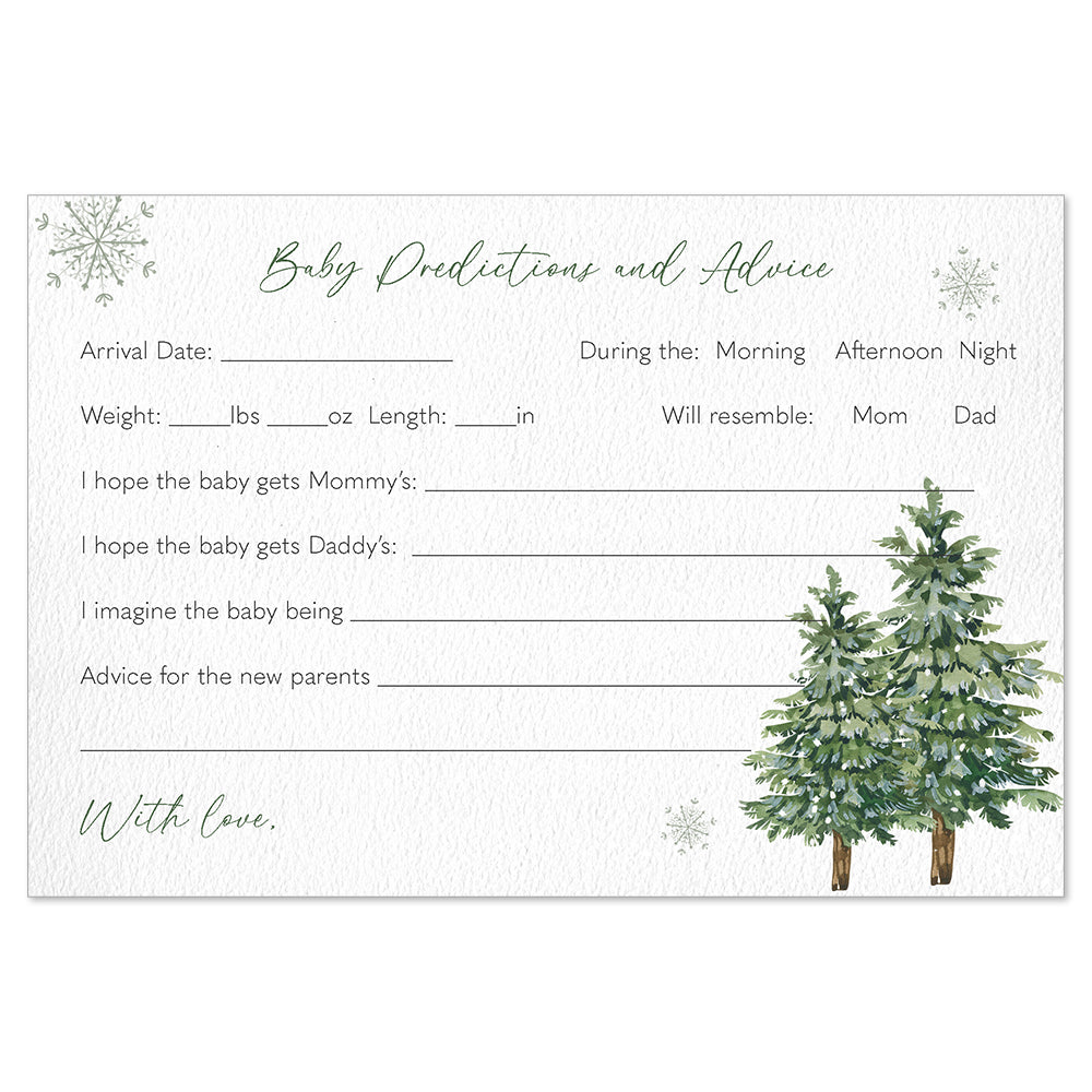 Baby It's Cold Outside Predictions Card