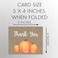 Lil Pumpkin Baby Shower Thank You Card