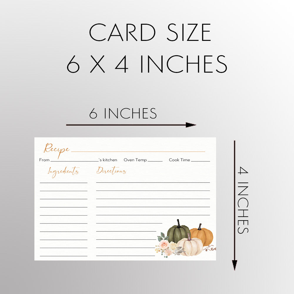 Pumpkin Recipe Cards