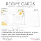Bride to Bee Recipe Card
