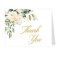 White Roses Thank You Card
