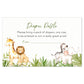 Watercolor Safari Diaper Raffle Ticket
