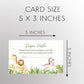 Watercolor Safari Diaper Raffle Ticket