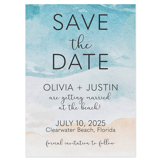 Beach Save the Date Card