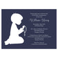 Rosary Silhouette First Holy Communion Invitation