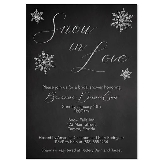 Snow in Love Bridal Shower Invitation