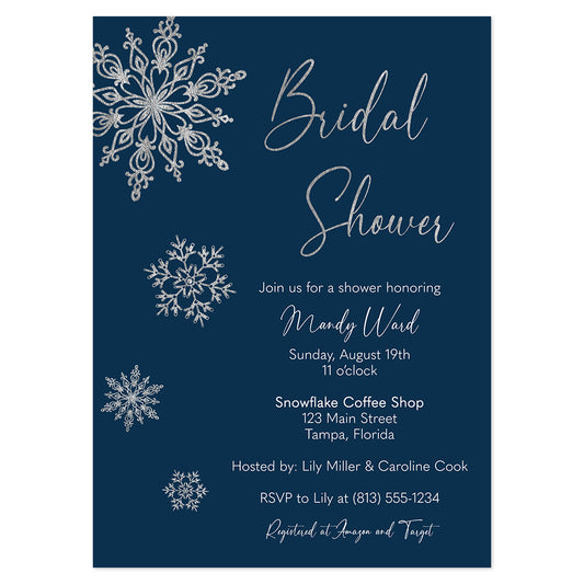 Snowfall Bridal Shower Bridal Shower Invitation