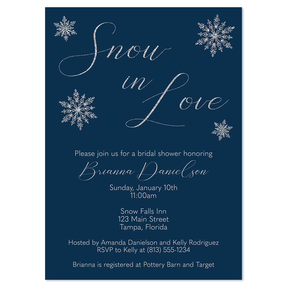 Snow in Love Bridal Shower Invitation