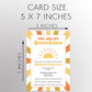 You Are My Sunshine Baby Shower Invitation