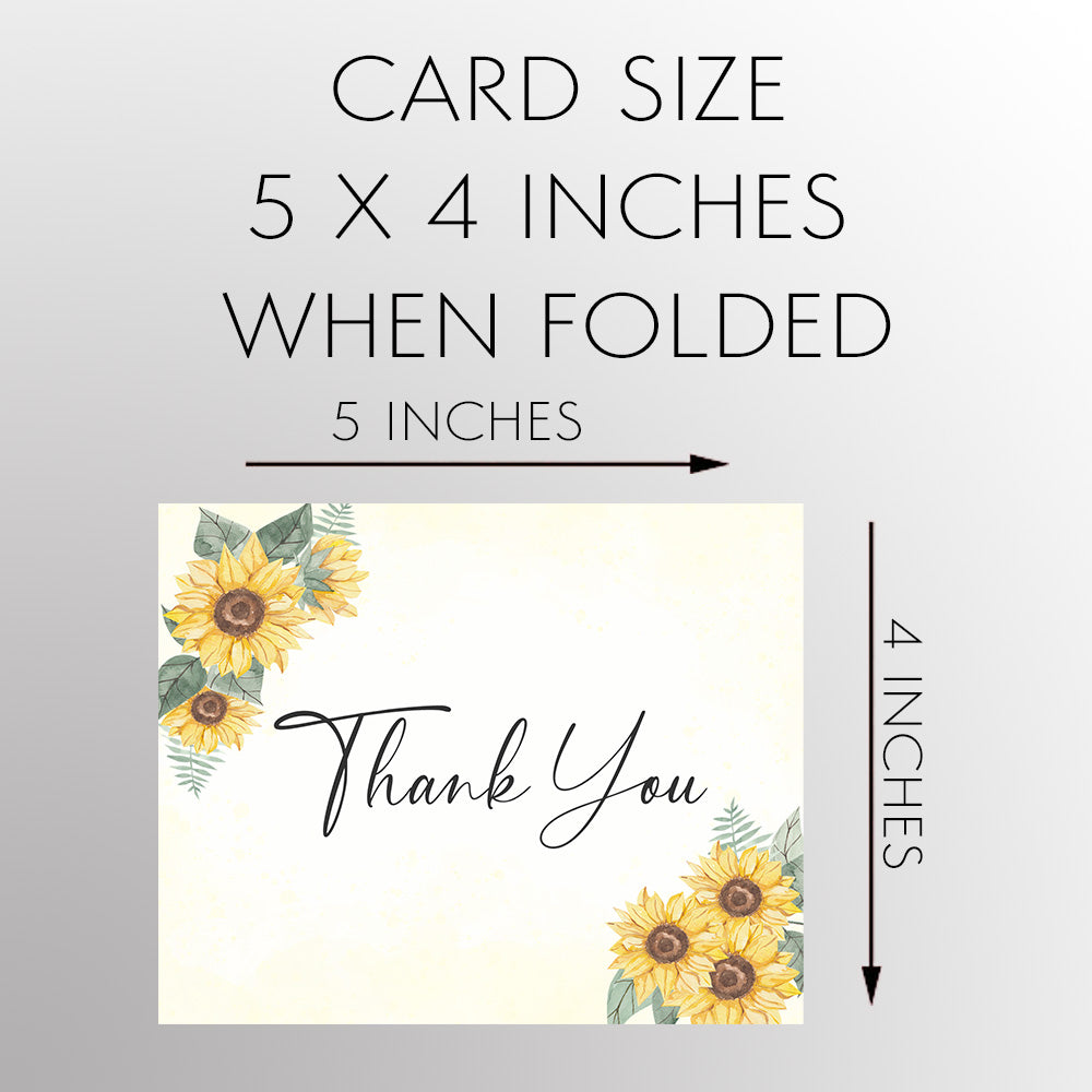 Sunflower Blooms Thank You Card