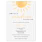 Sunshine Baby Shower Invitation